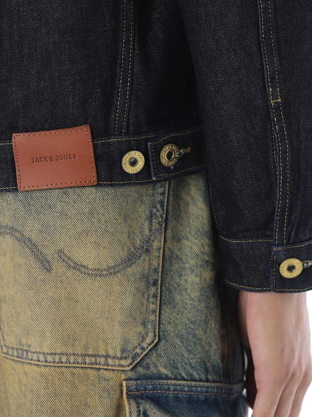 Dark Blue Cotton Denim Jacket - Image 6