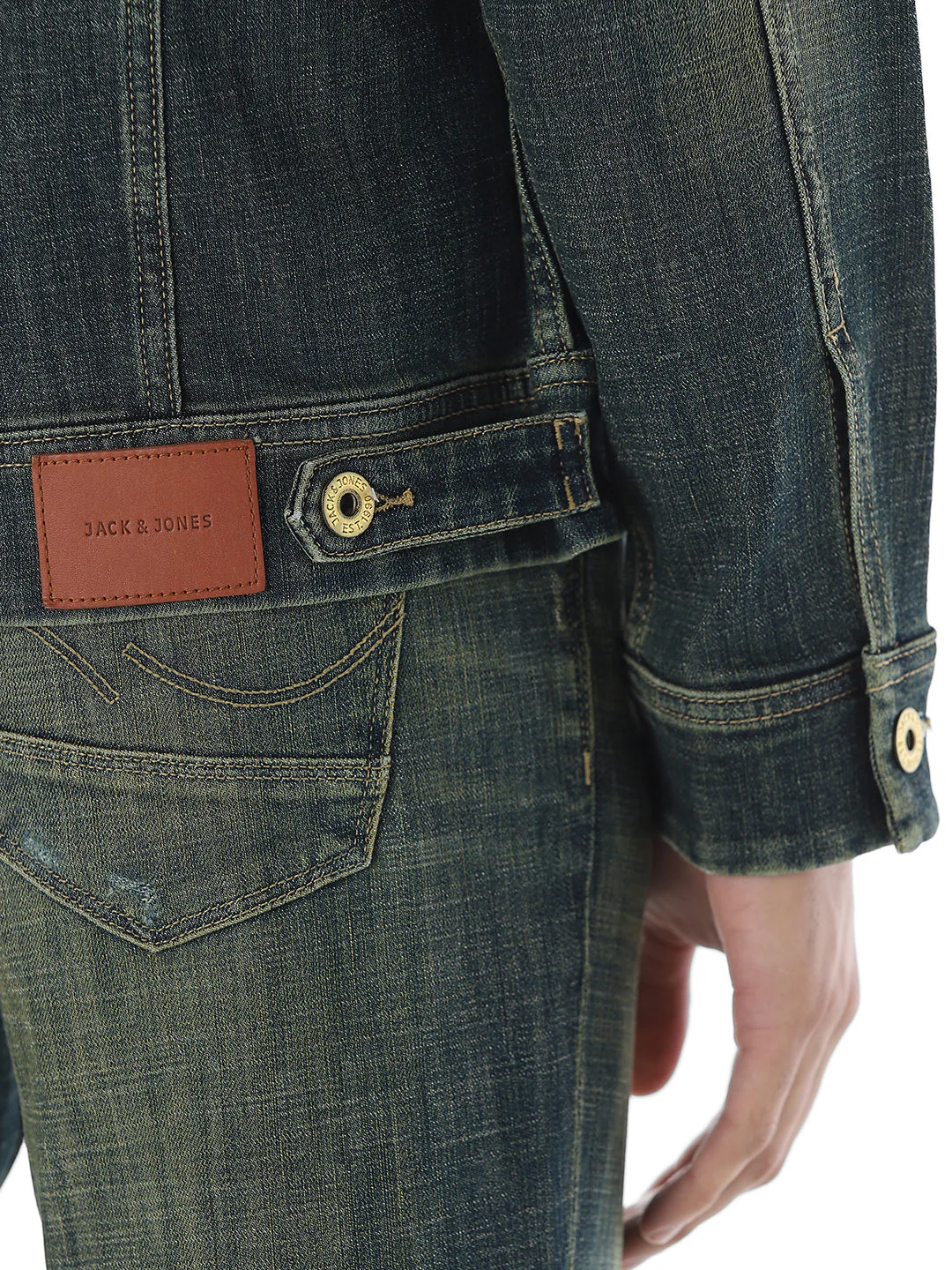 Dark Blue Washed Denim Jacket - Image 6