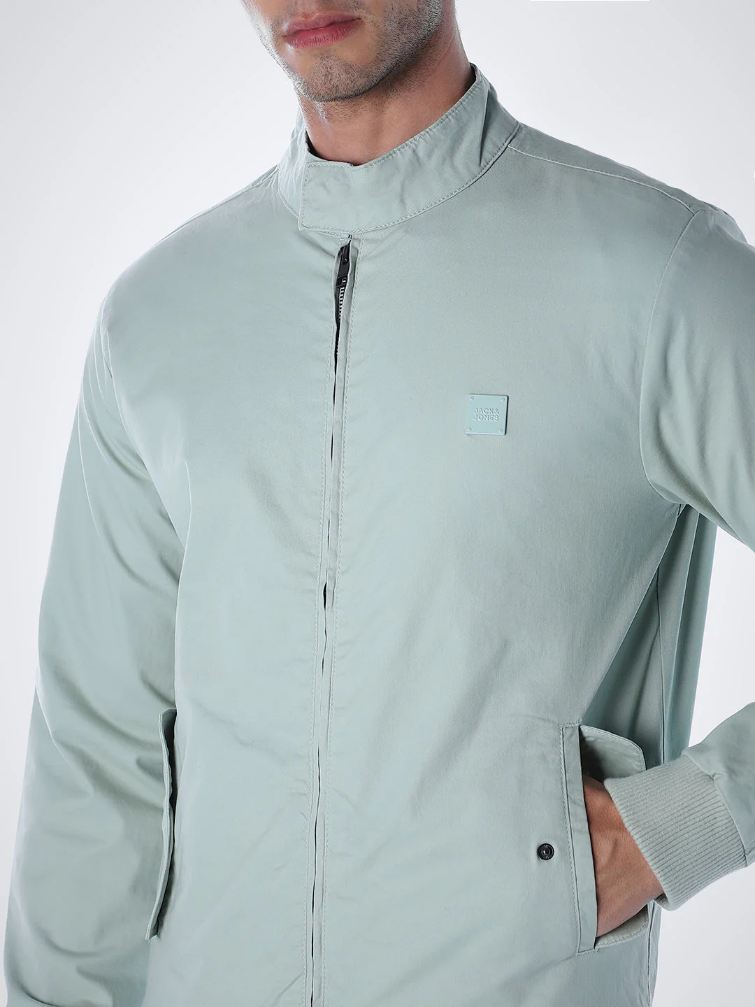 Green Regular Fit Bomber Jacket - Image 5