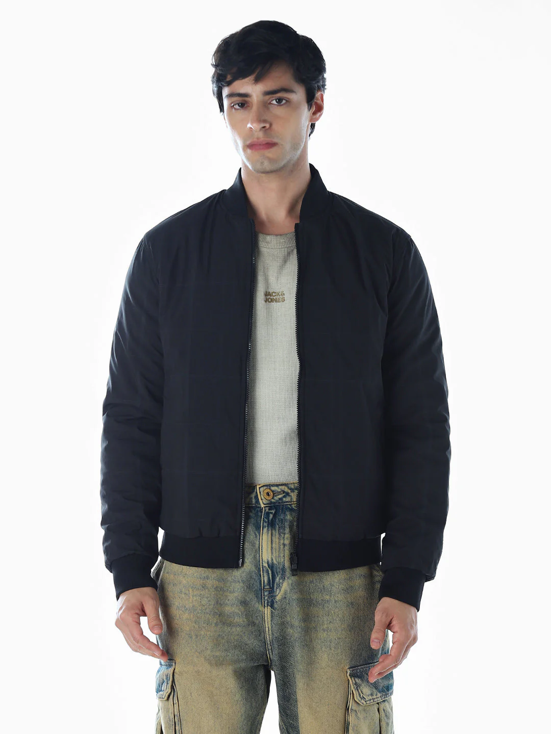 Reversible Bomber Jacket - Green - Image 3