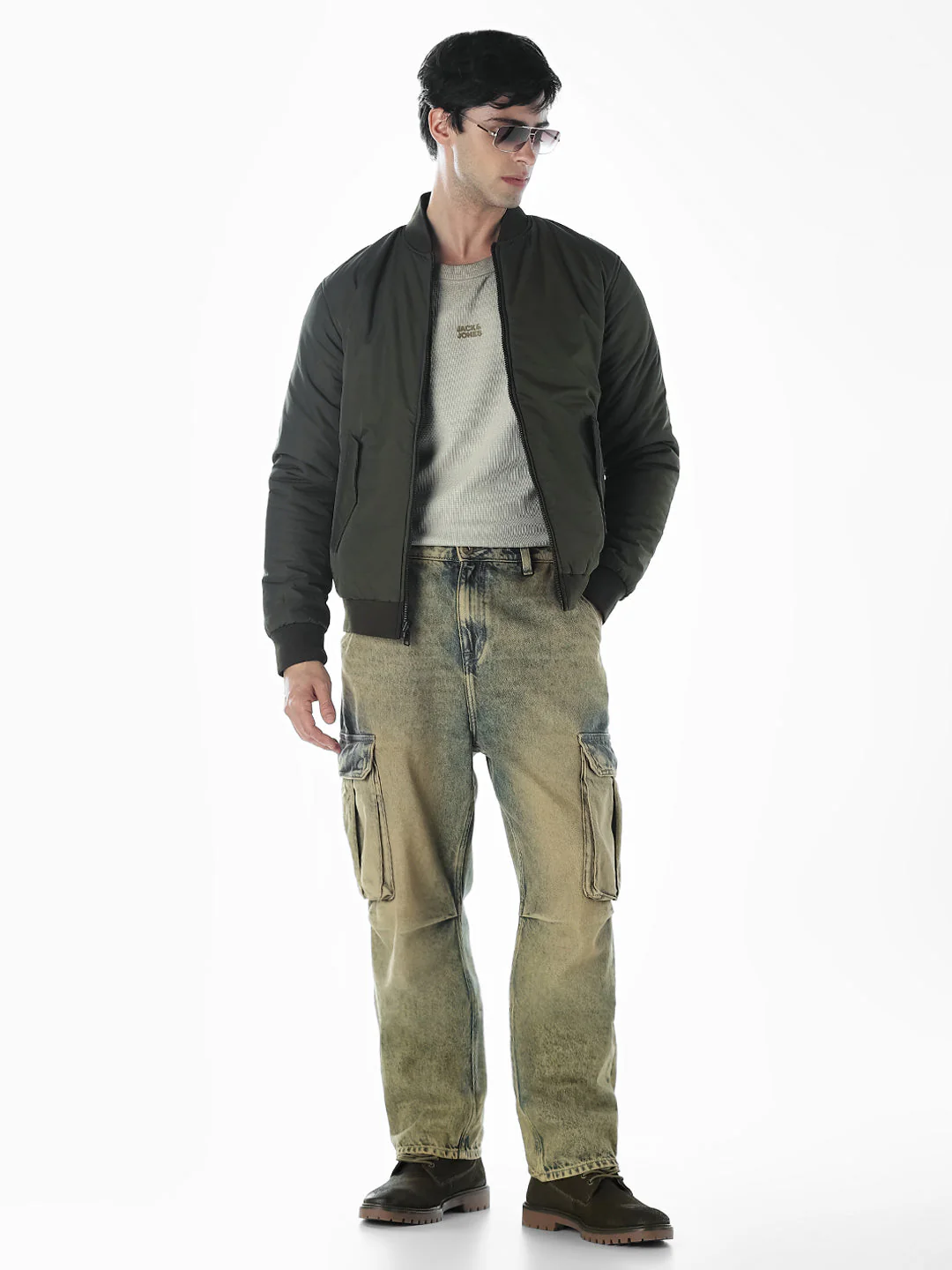 Reversible Bomber Jacket - Green - Image 8