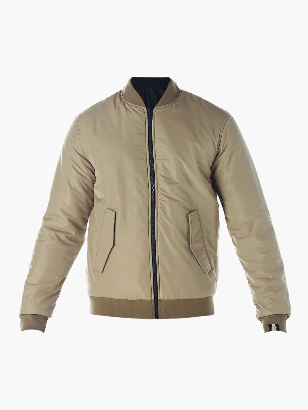 Reversible Bomber Jacket - Beige - Image 9
