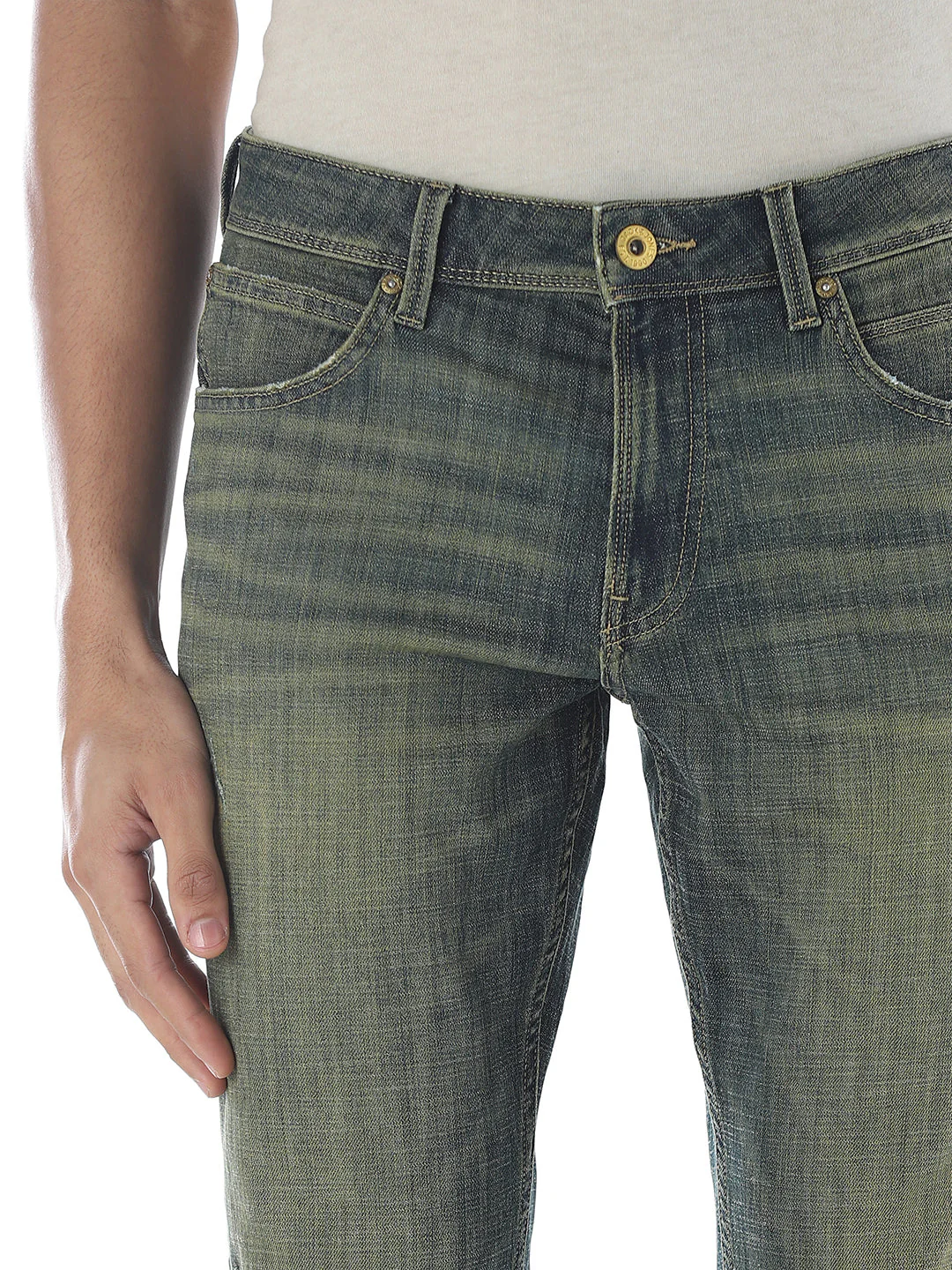 Distressed Clark Regular Fit Cropped Jeans - Image 4