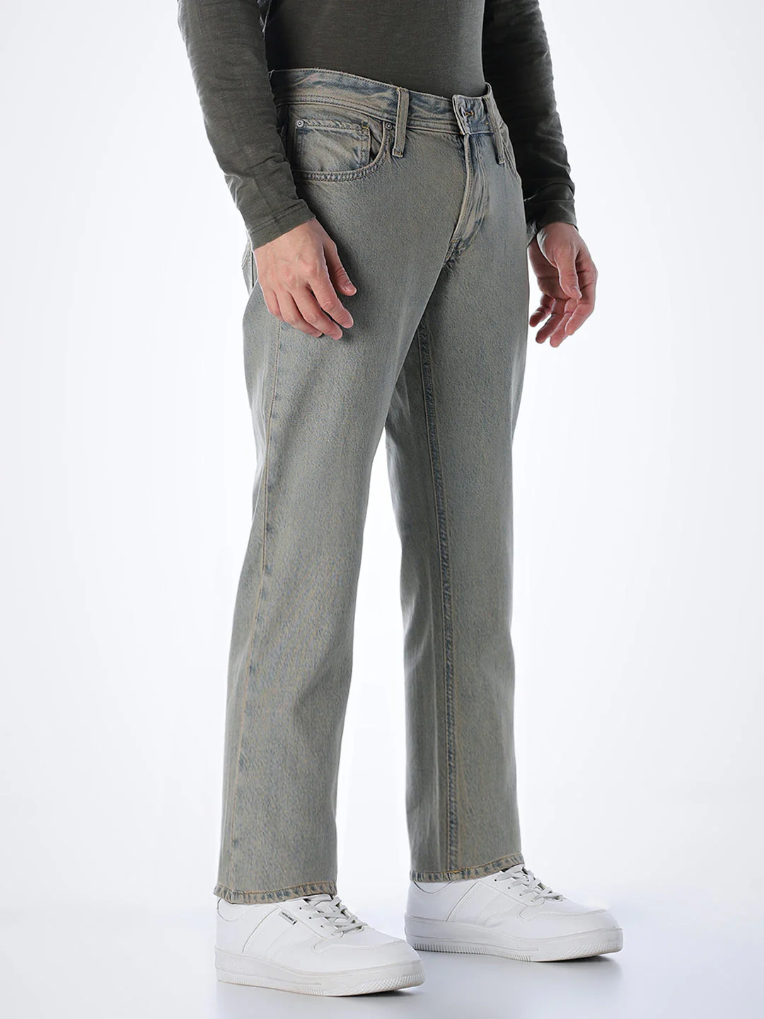 5 Pocket WASHED Clark Regular Fit Jeans - Image 2