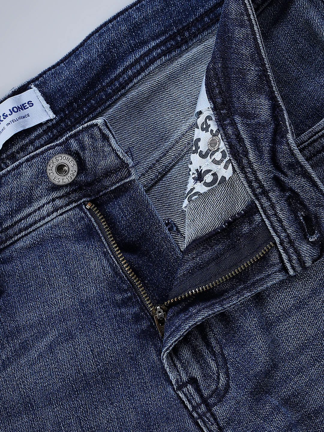 5 Pocket WASHED Clark Regular Fit Jeans - Blue - Image 5