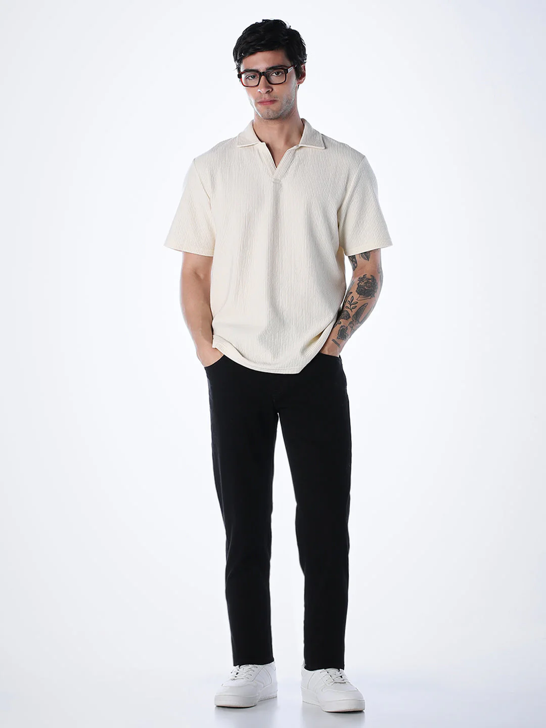 5 Pocket Cropped Tim Anti Fit Jeans - Image 6