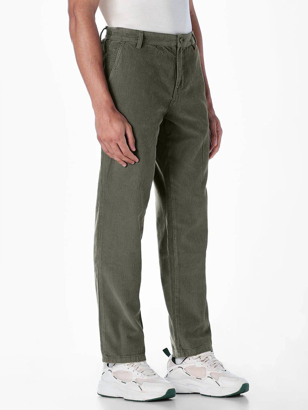 Green Cotton Corduroy Pants - Image 2