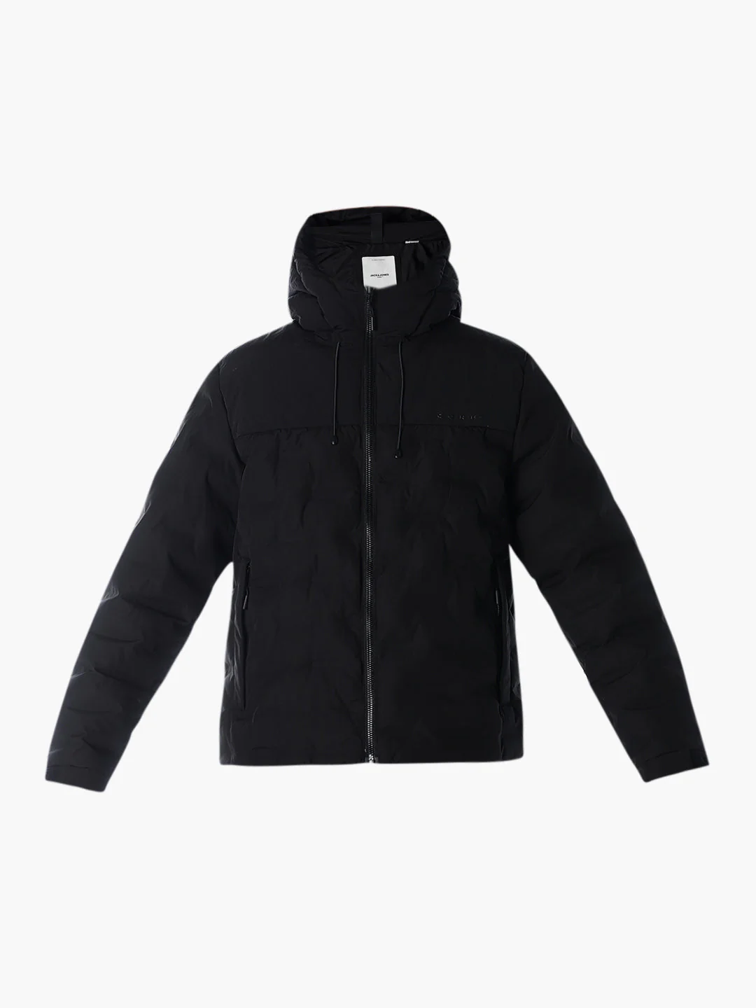 High Neck Quilted Puffer Jacket - Black - Image 7