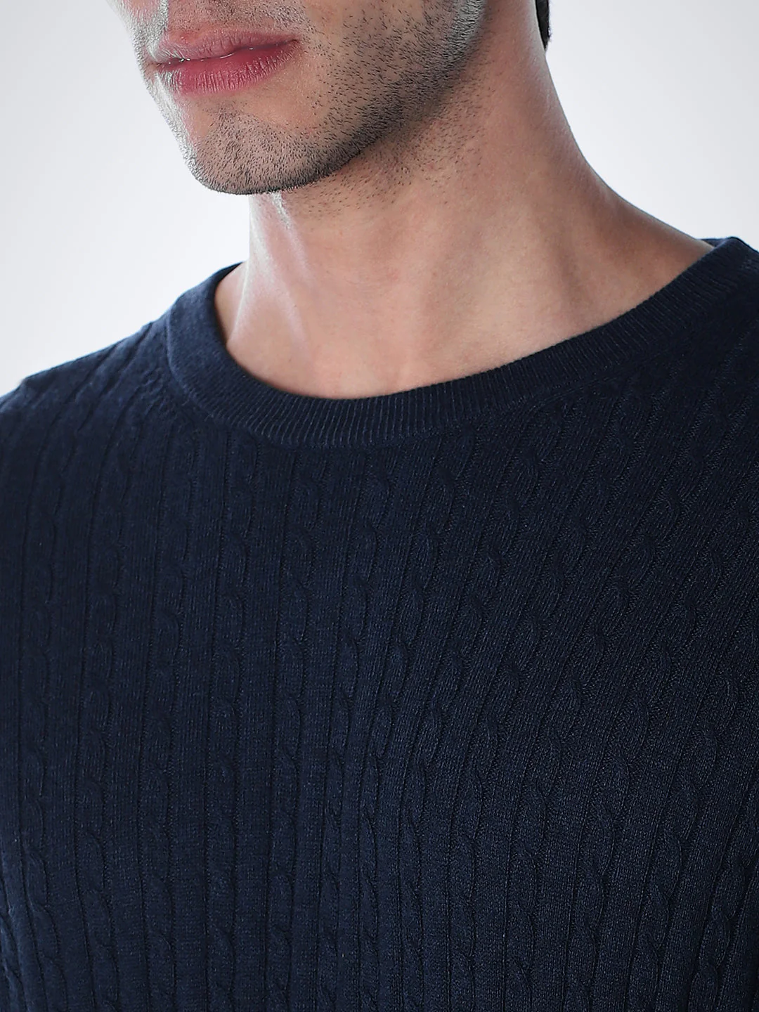 Navy Blue Slim Fit Pullover - Image 5