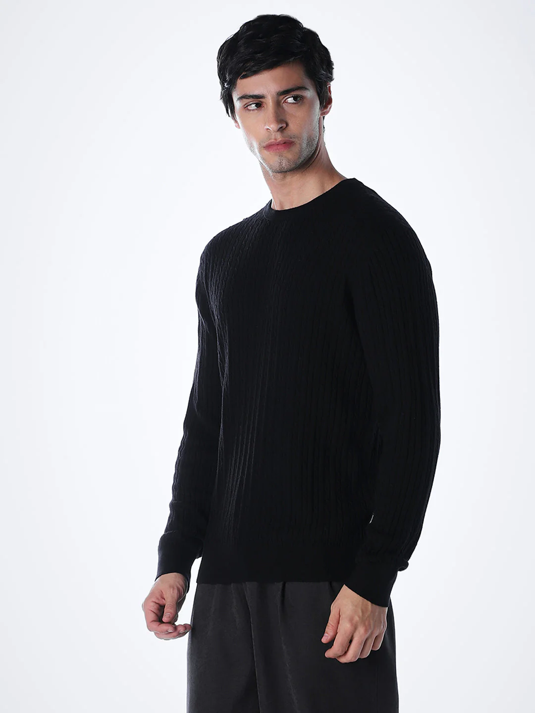 Black Slim Fit Pullover - Image 3