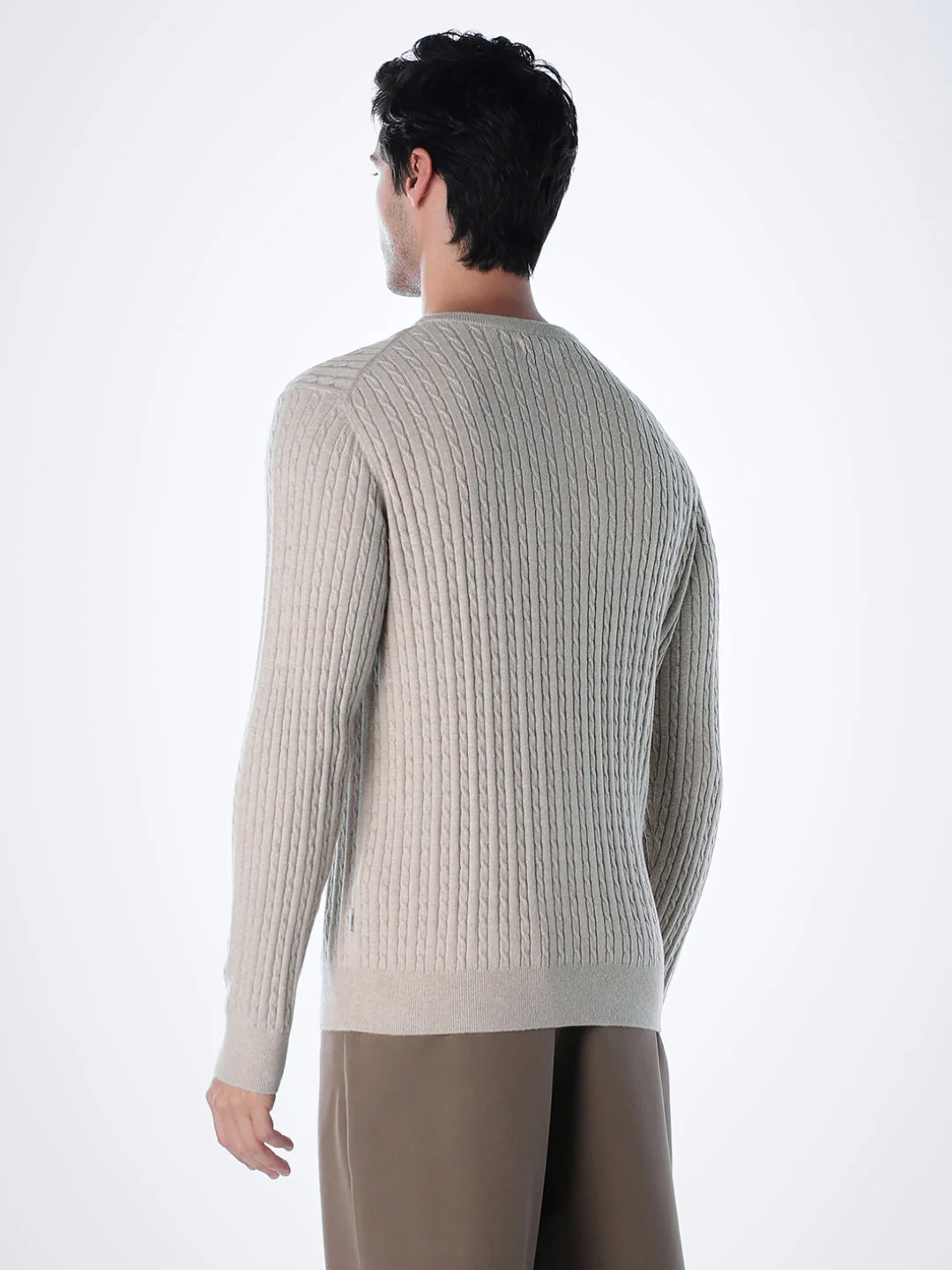 Beige Slim Fit Pullover - Image 4