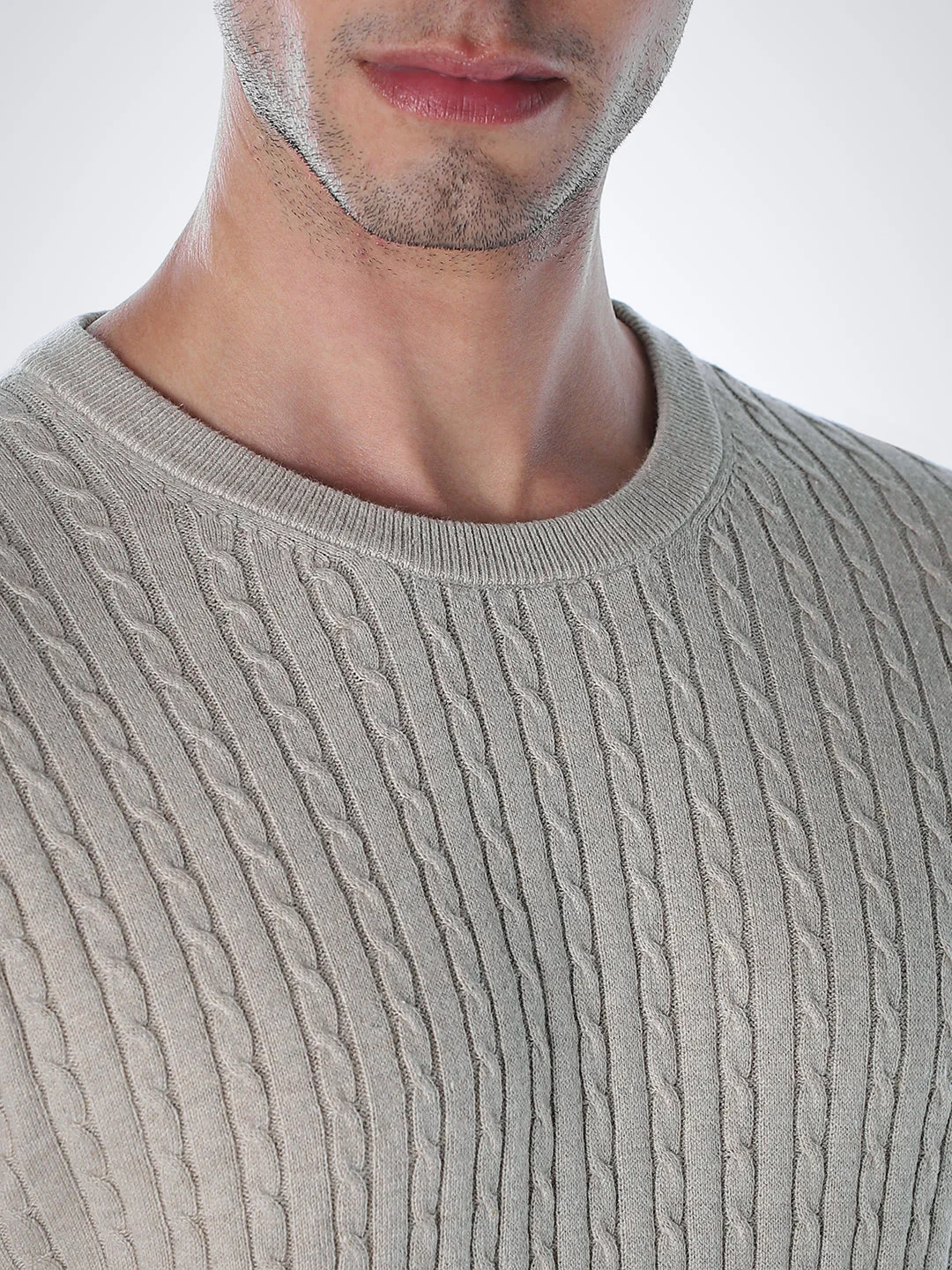 Beige Slim Fit Pullover - Image 5