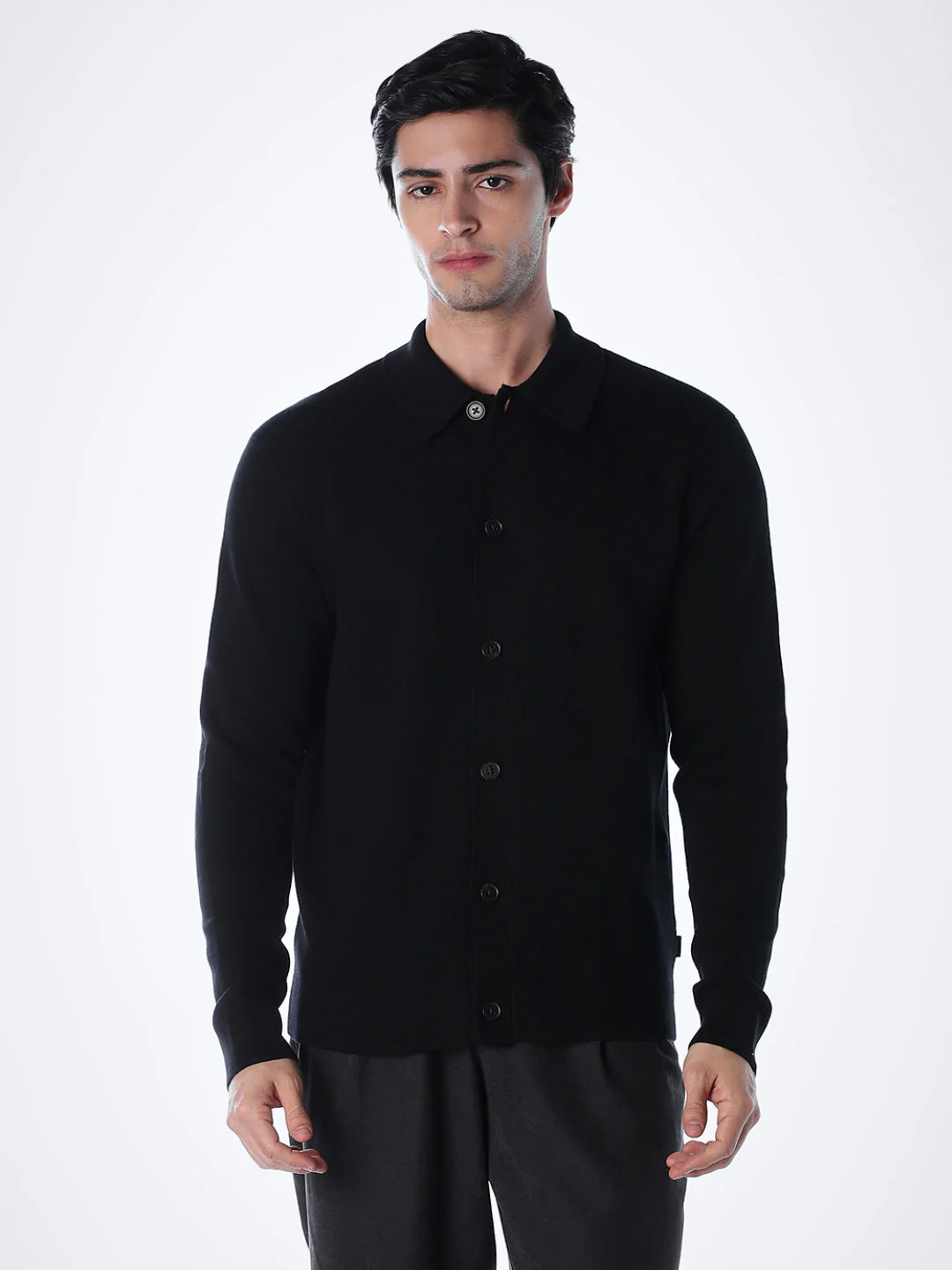 Regular Fit Front Open Cardigan - Image 2