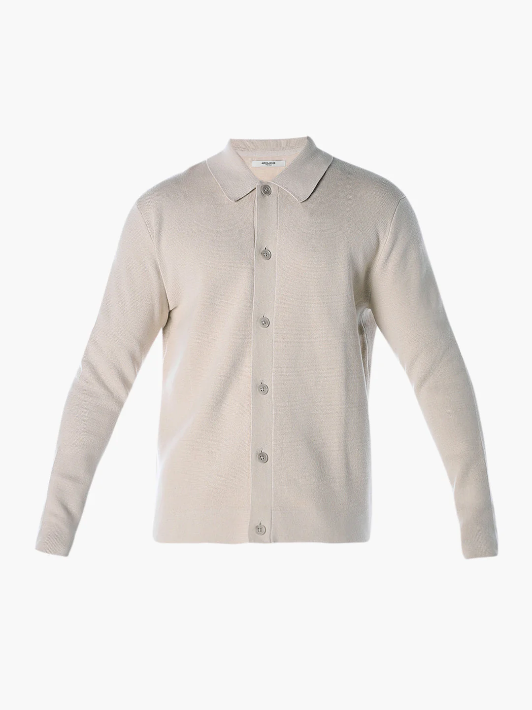 Regular Fit Front Open Cardigan - Beige - Image 7