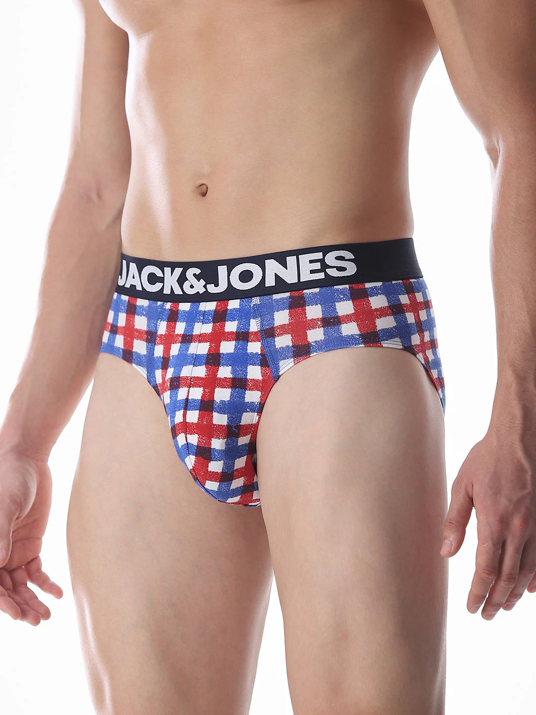 Blue Check Print Briefs - Image 2