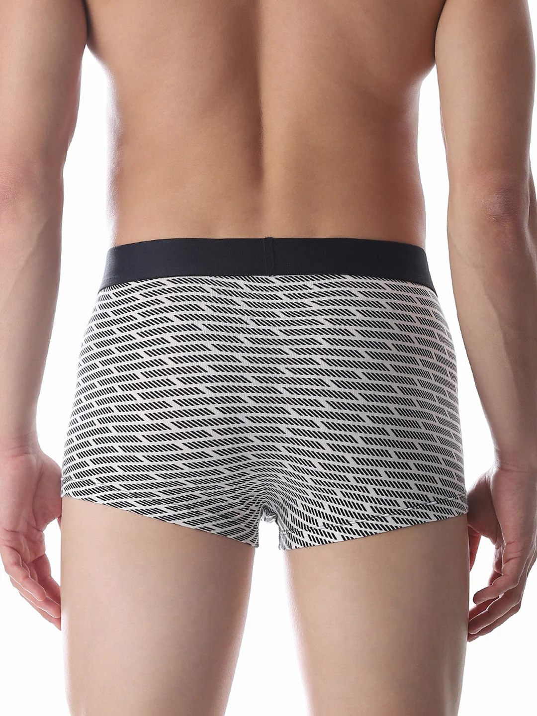 White & Black Printed Trunks - Image 3
