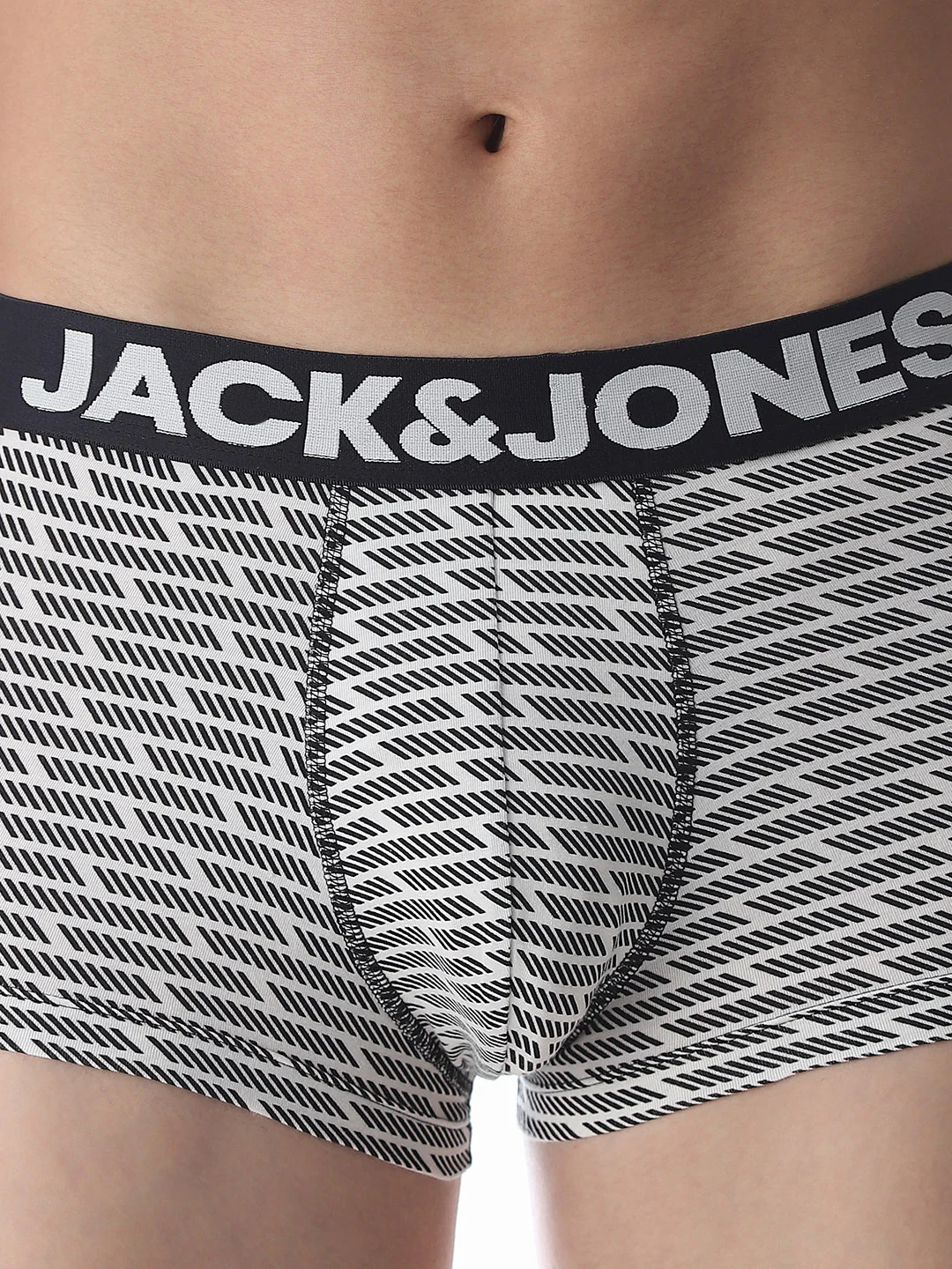 White & Black Printed Trunks - Image 4