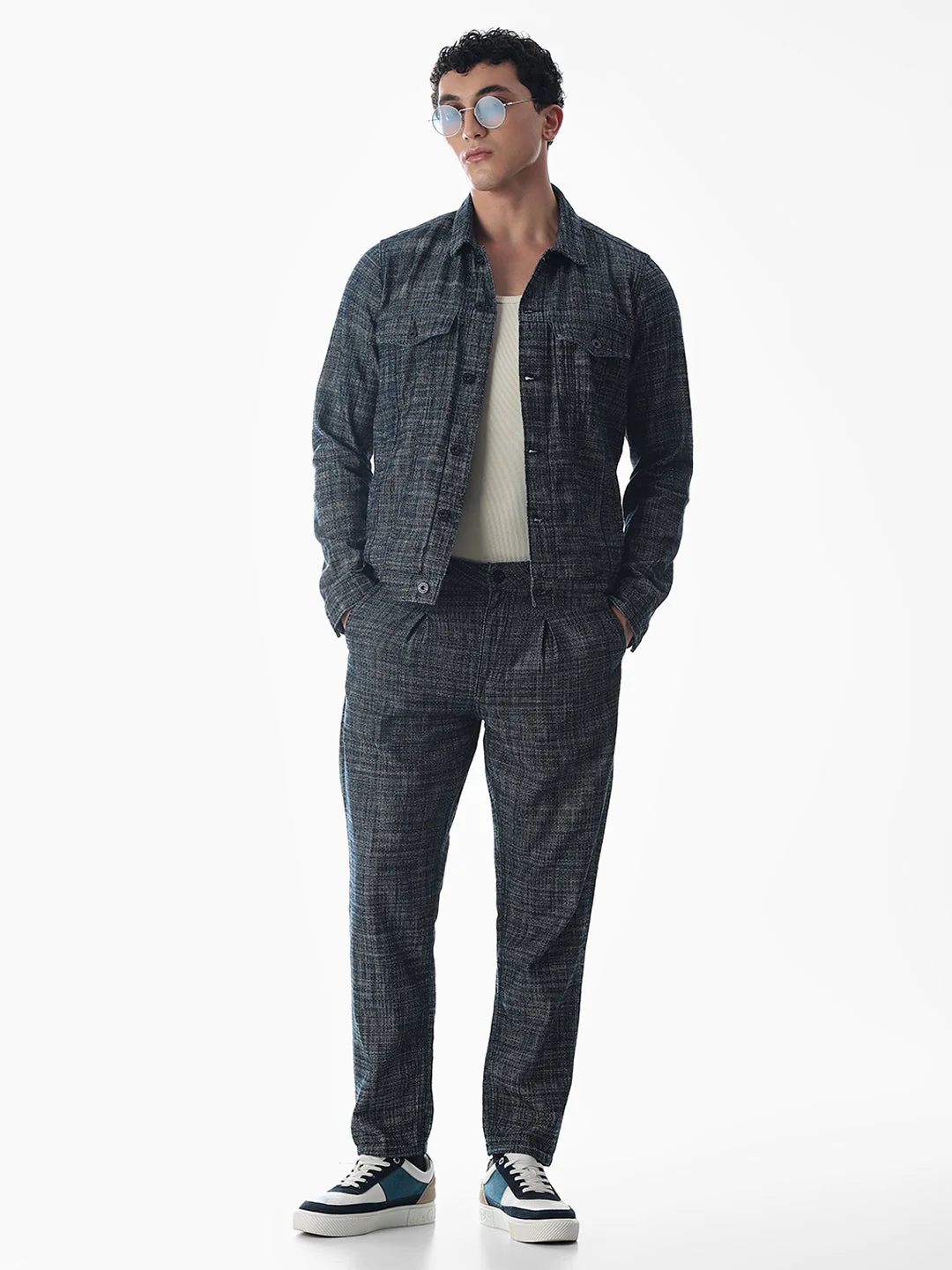 Dark Blue Cotton Jacket - Image 6