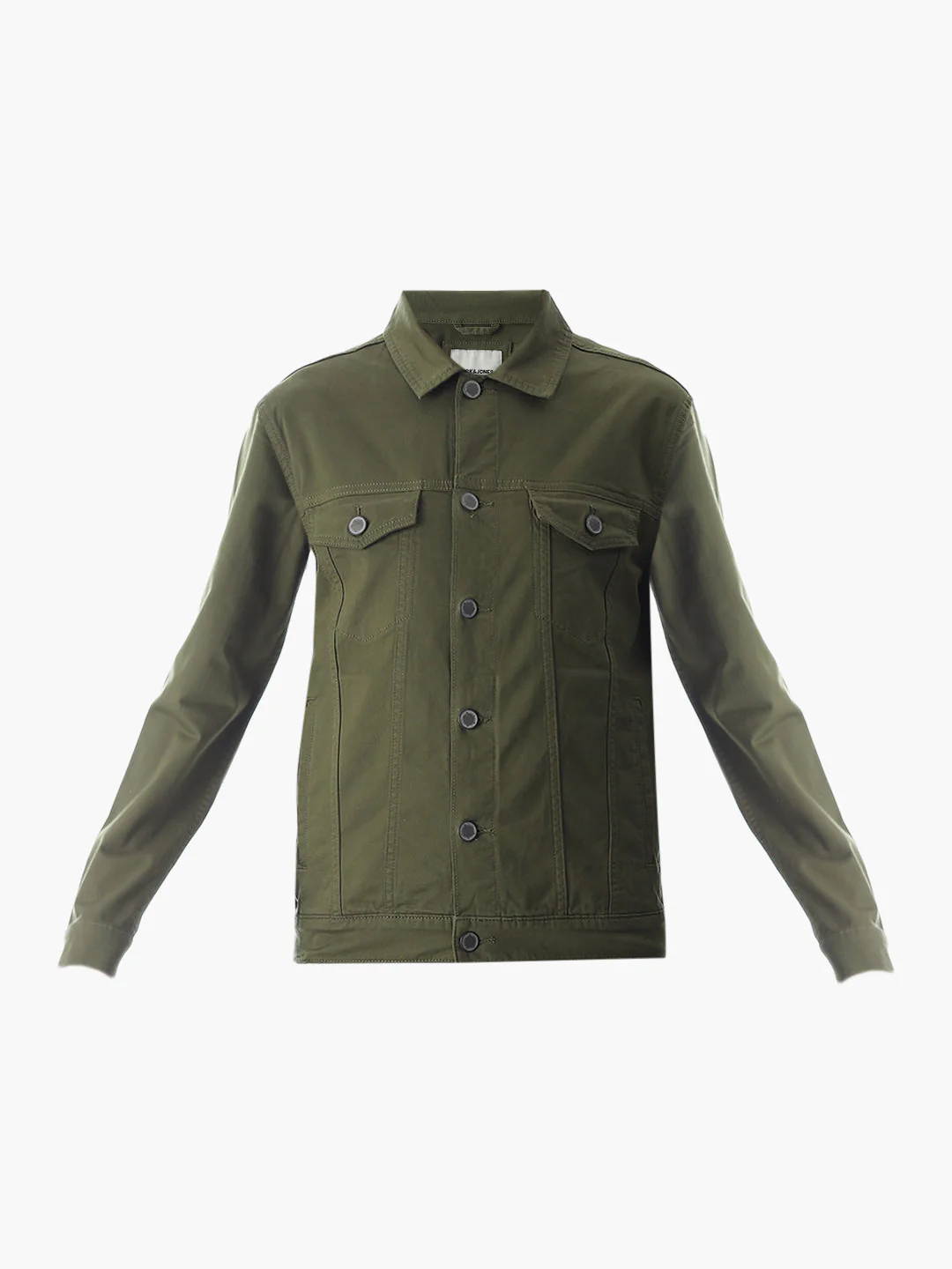 Olive Green Cotton Jacket - Image 7