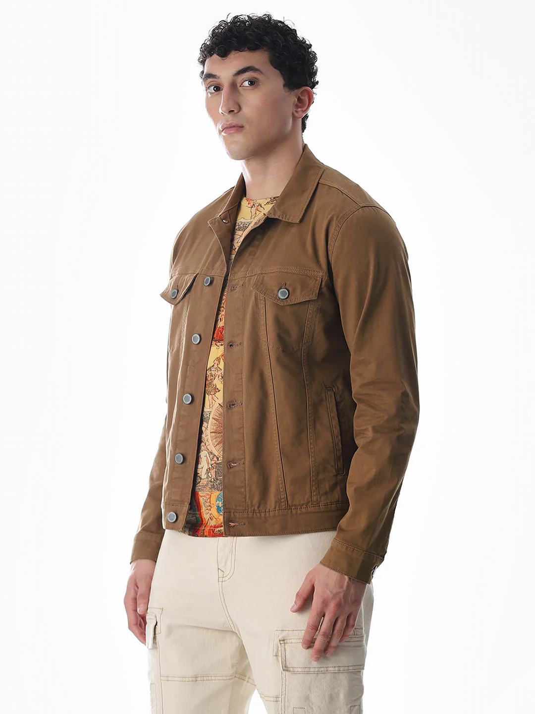 Dark Brown Cotton Jacket - Image 3