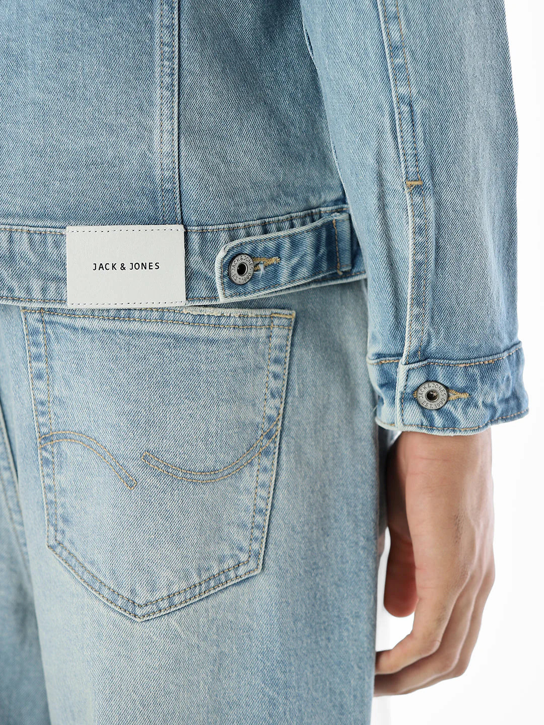 Typographic Print Denim Jacket - Image 6