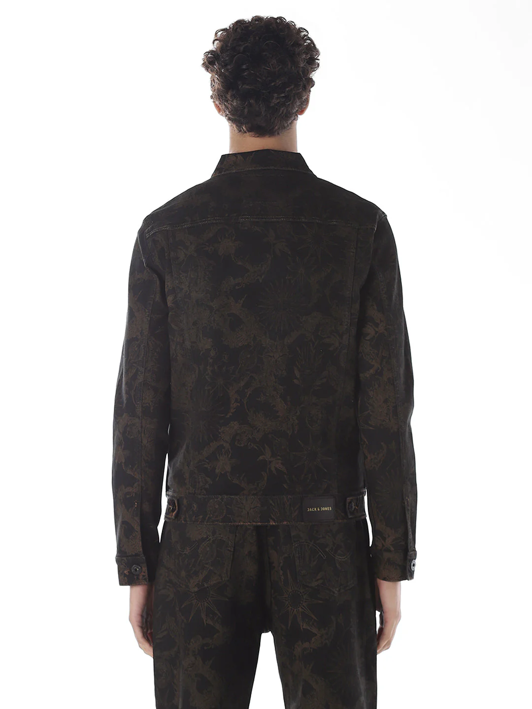 Printed Denim Jacket - Black - Image 4