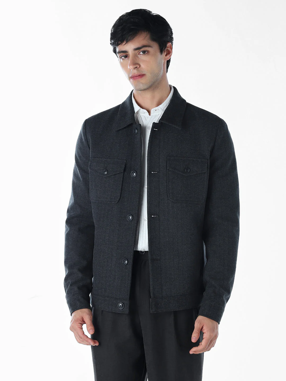 Striped Regular Fit Jacket - Blue - Image 2