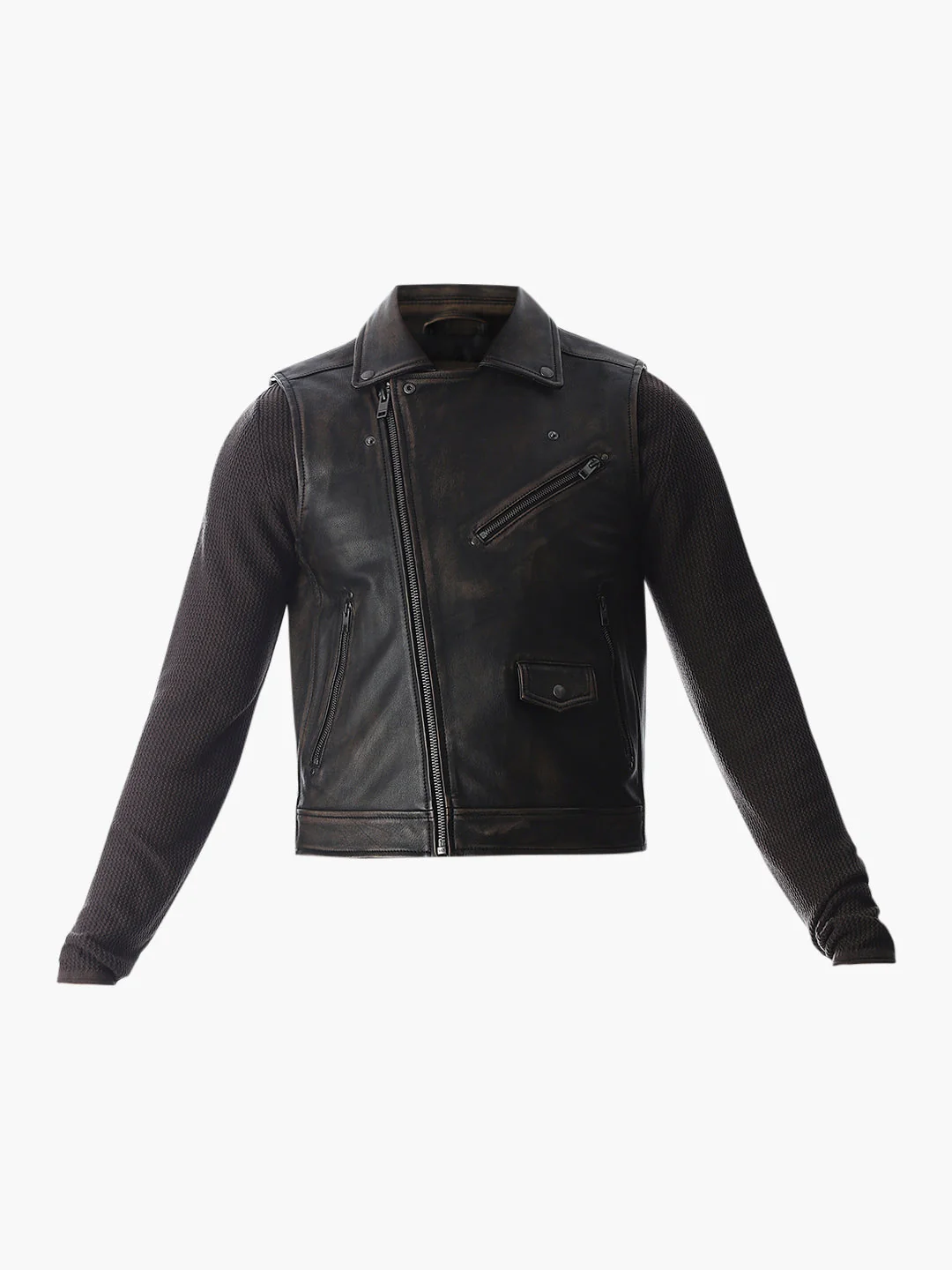 Sleeveless Derby Premium Leather Jacket - Image 8