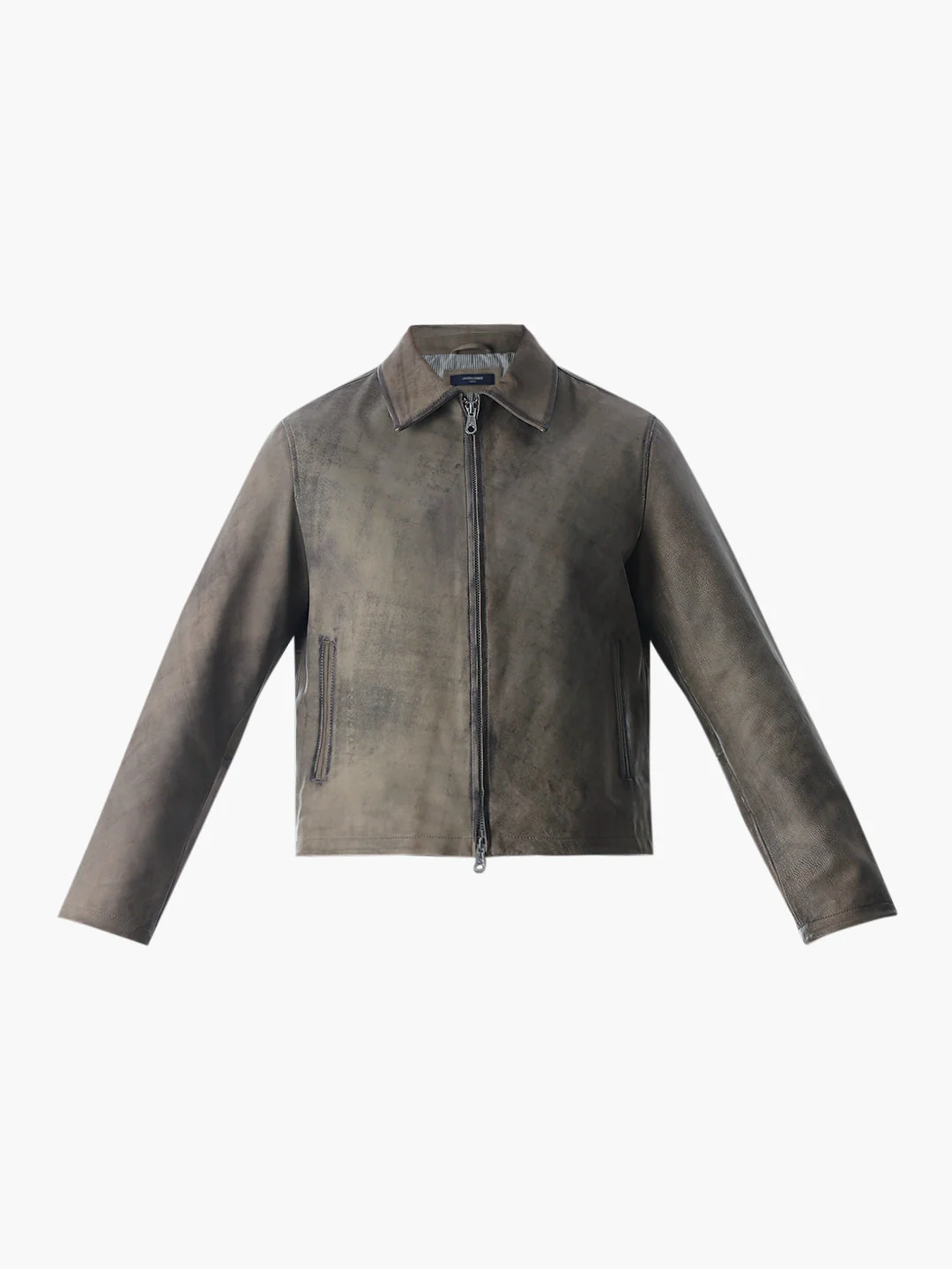 Grey Stanley Leather Jacket - Image 7