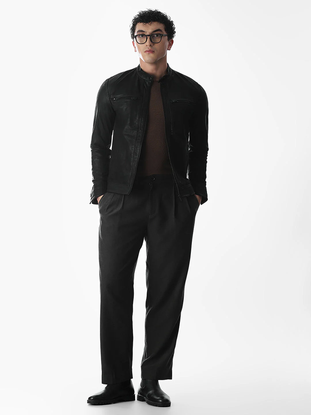 Classic Black Leather Jacket - Image 6