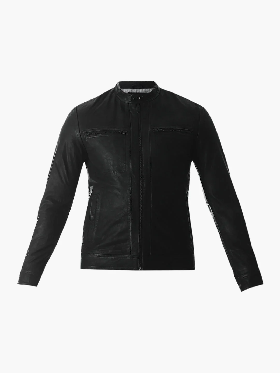 Classic Black Leather Jacket - Image 7