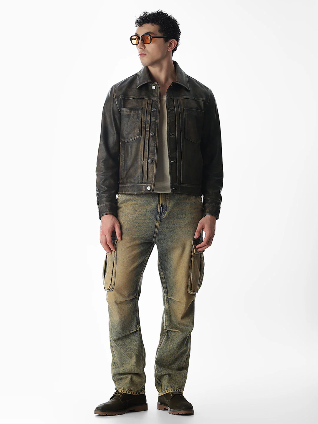 Vintage Wash Premium Leather Jacket - Image 6