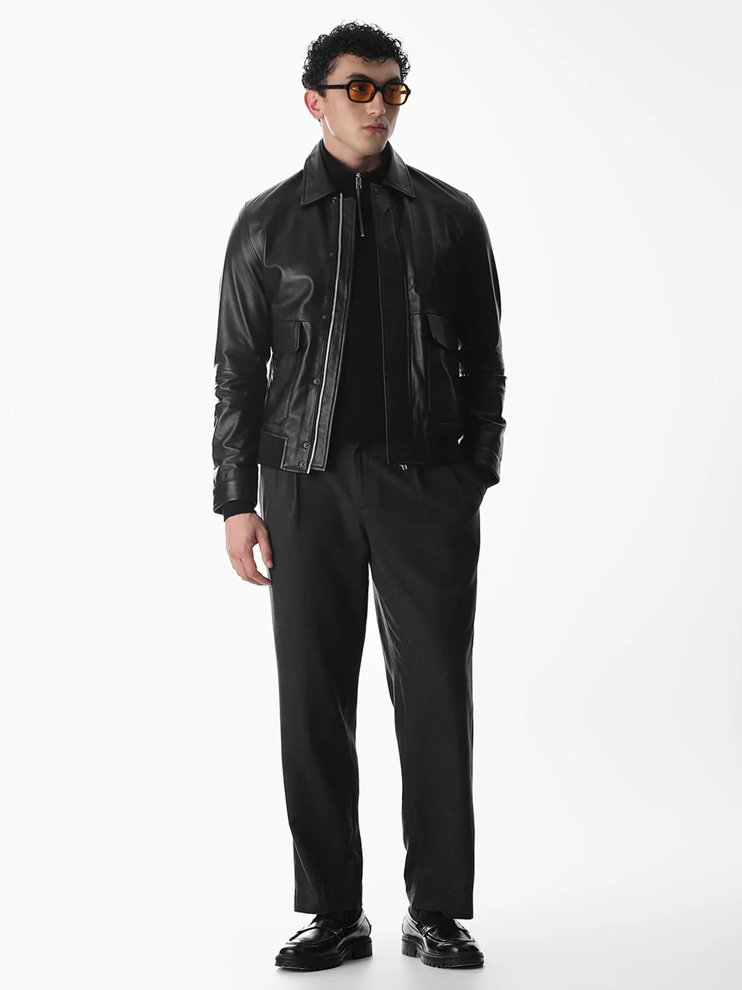 Black Norwich Leather Jacket - Image 6