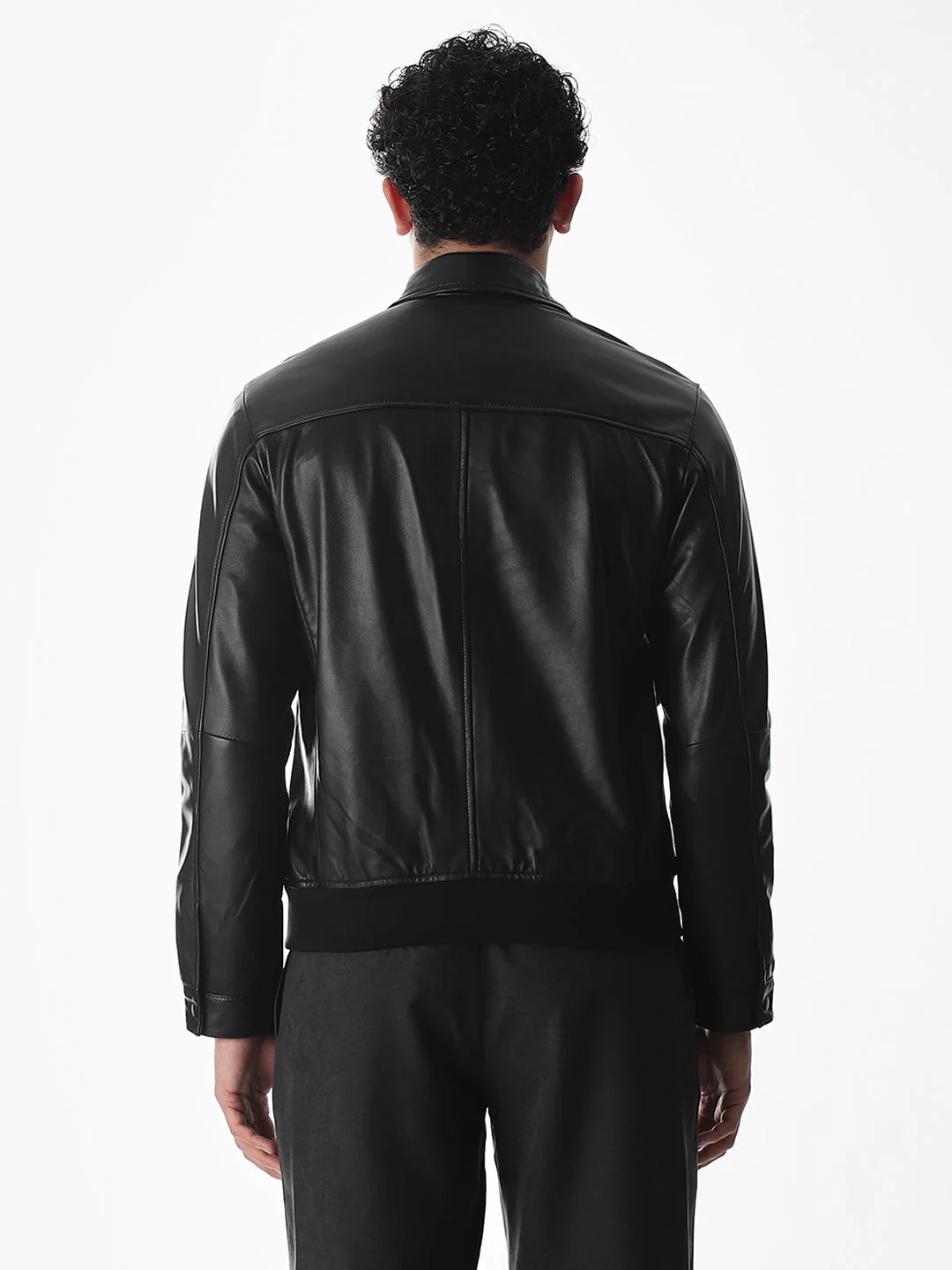 Black Norwich Leather Jacket - Image 9