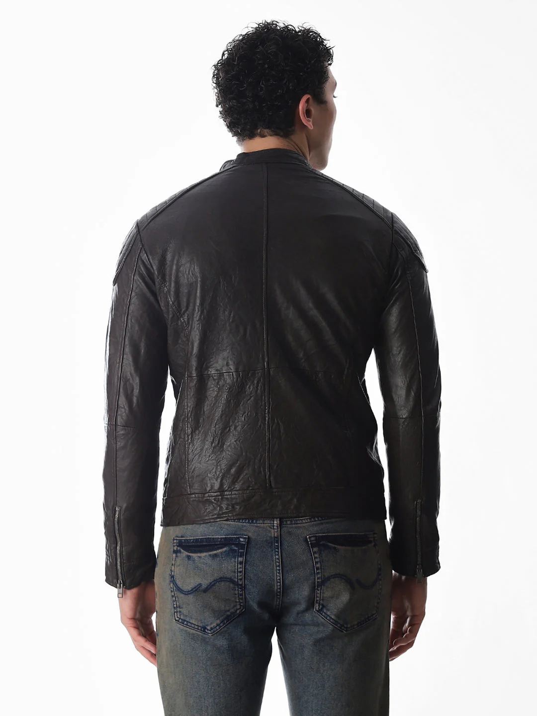 Dark Brown Premium Leather Jacket - Image 4