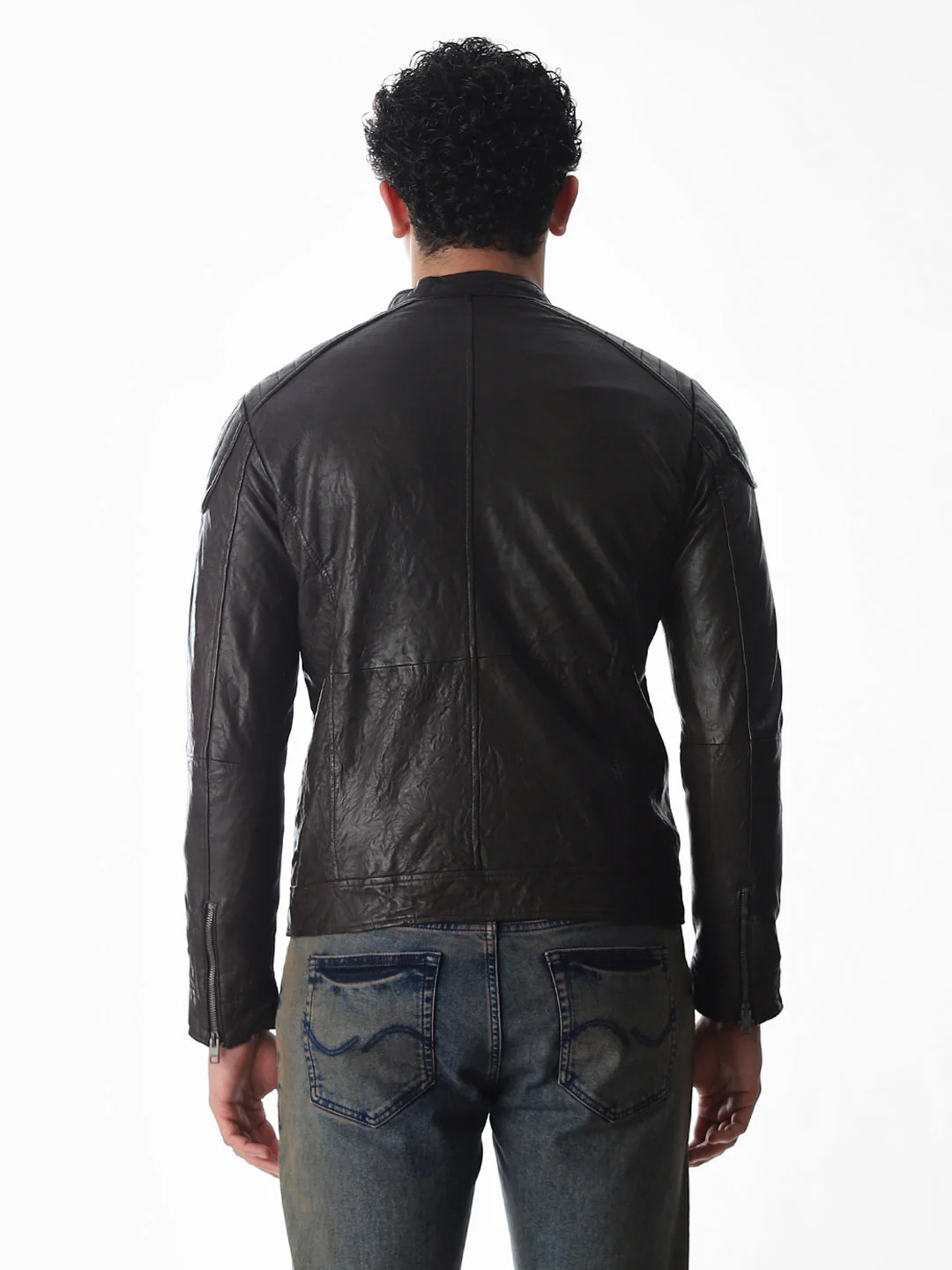 Dark Brown Premium Leather Jacket - Image 9