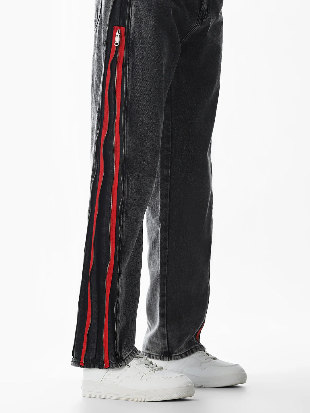 Black High Rise Dario Loose Fit Jeans - Image 5