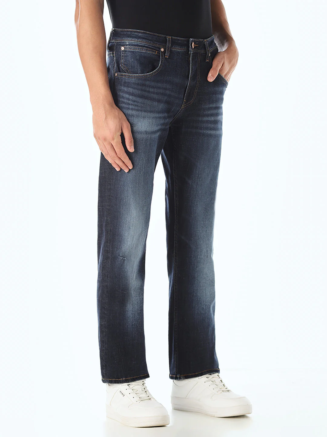 Dark Blue Cliff Bootcut Jeans - Image 2