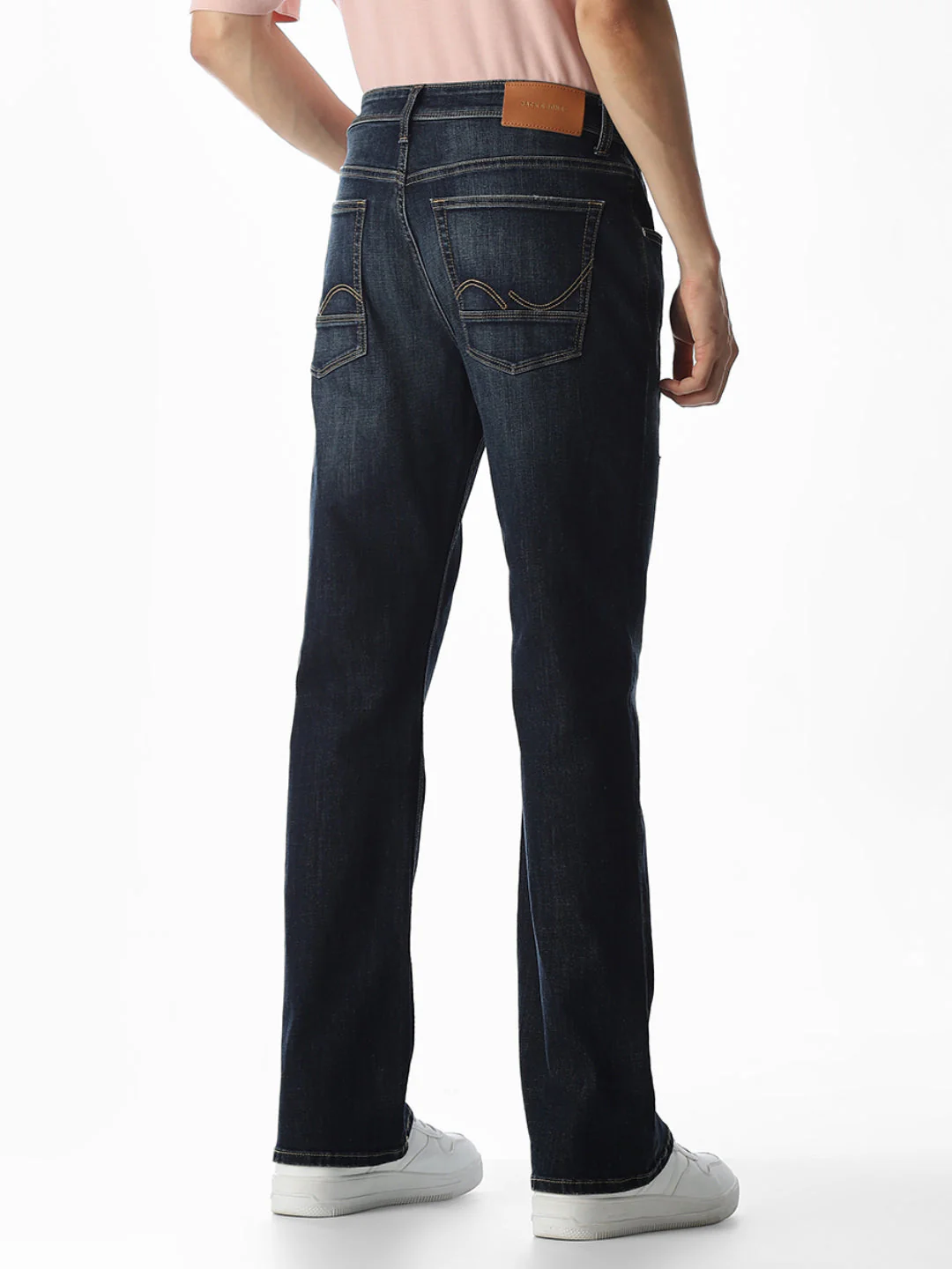 Mildly Distressed Cliff Bootcut Jeans - Image 3