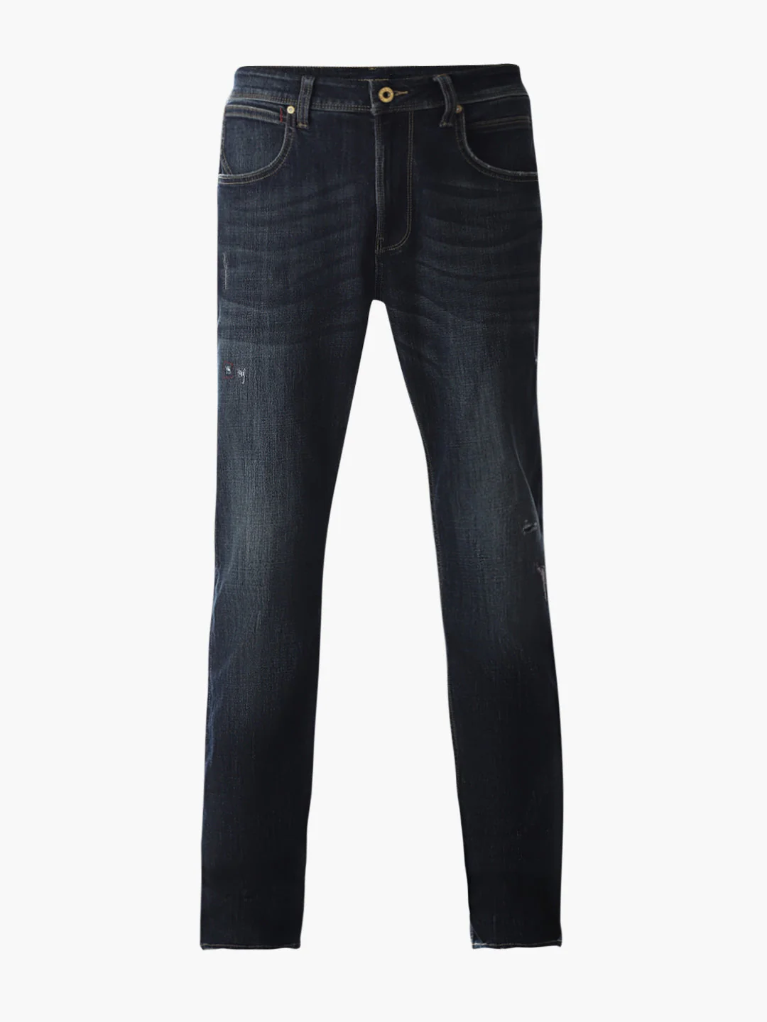 Mildly Distressed Cliff Bootcut Jeans - Image 7
