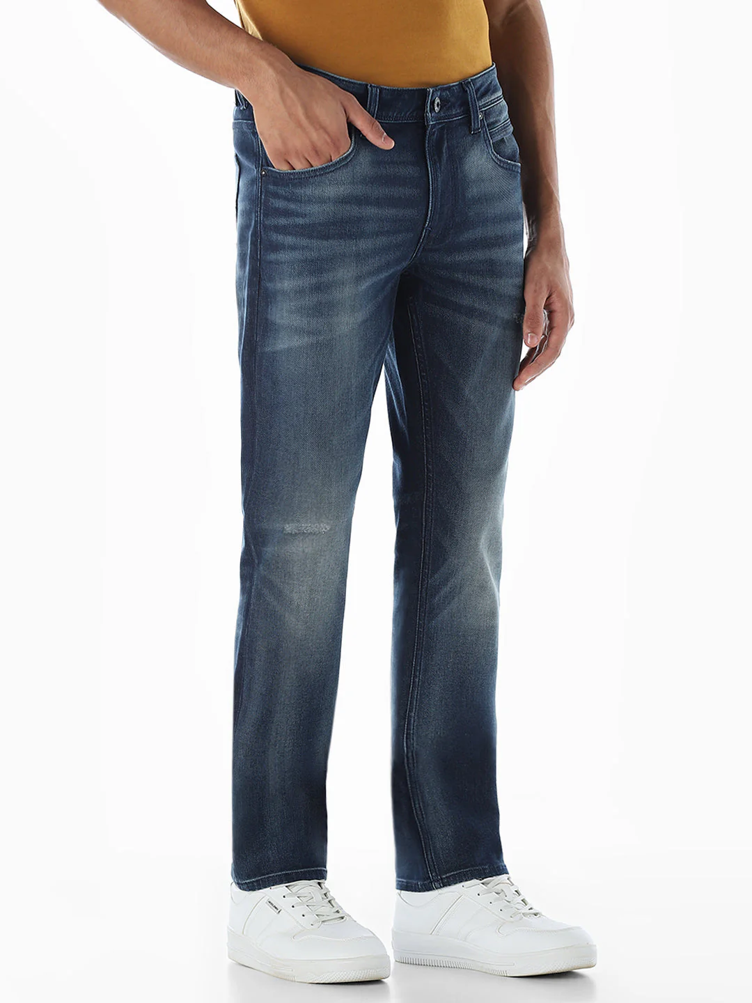 Clark Knitted Regular Fit Jeans - Blue - Image 2