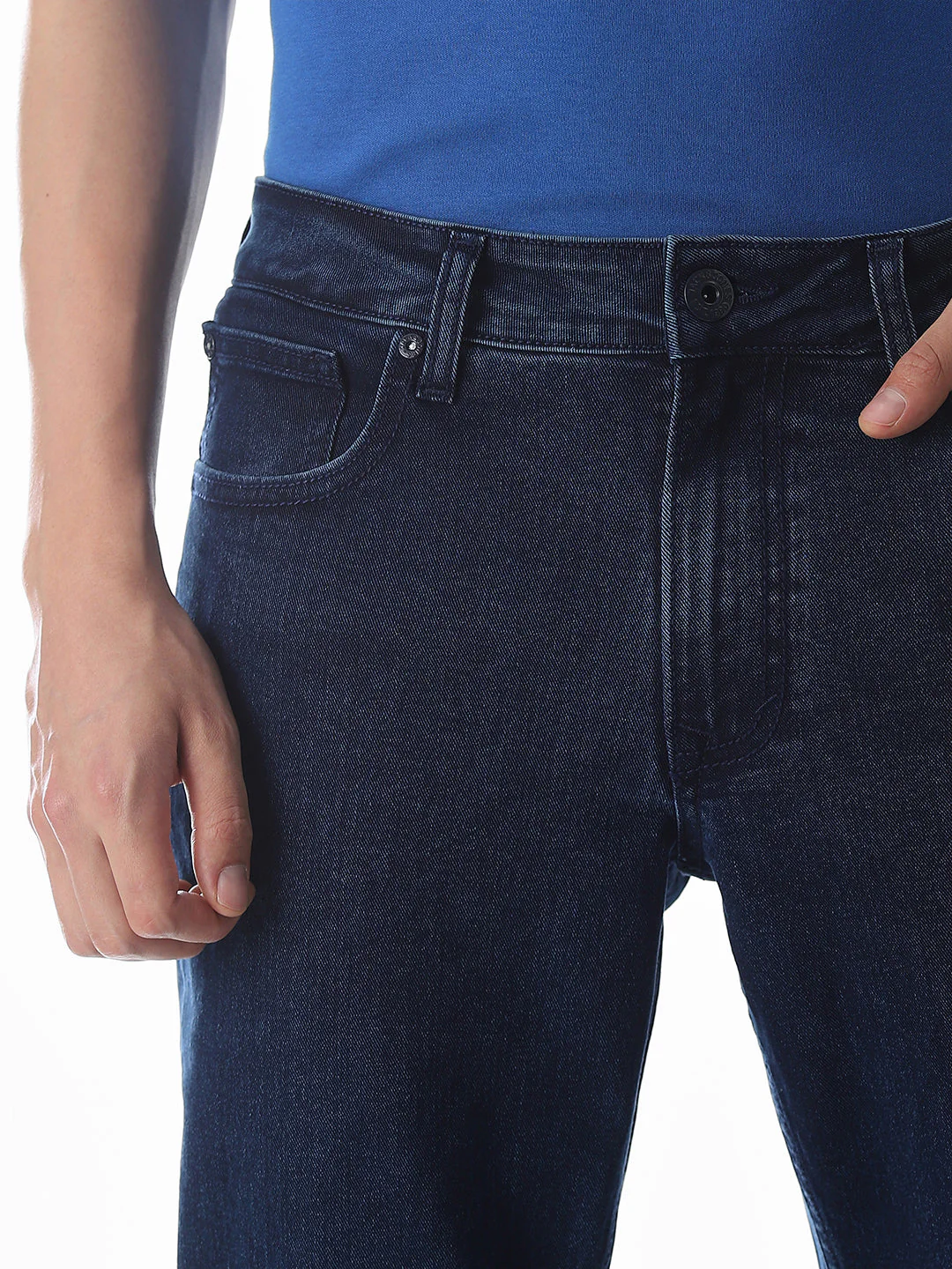 Dark Blue Low Rise Glenn Slim Fit Jeans - Image 4