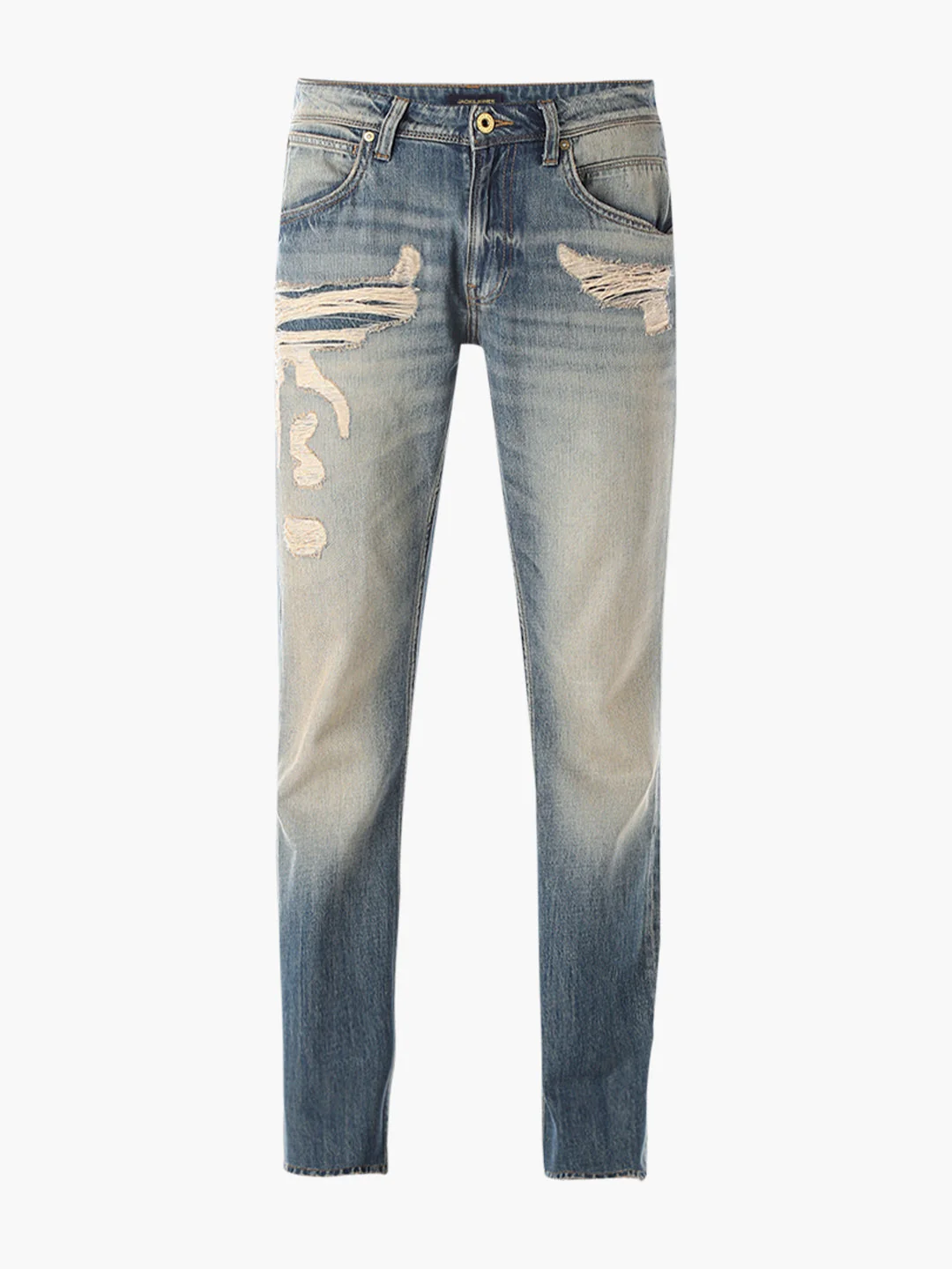 Heavily Distressed Clark Regular Fit Jeans - Image 7