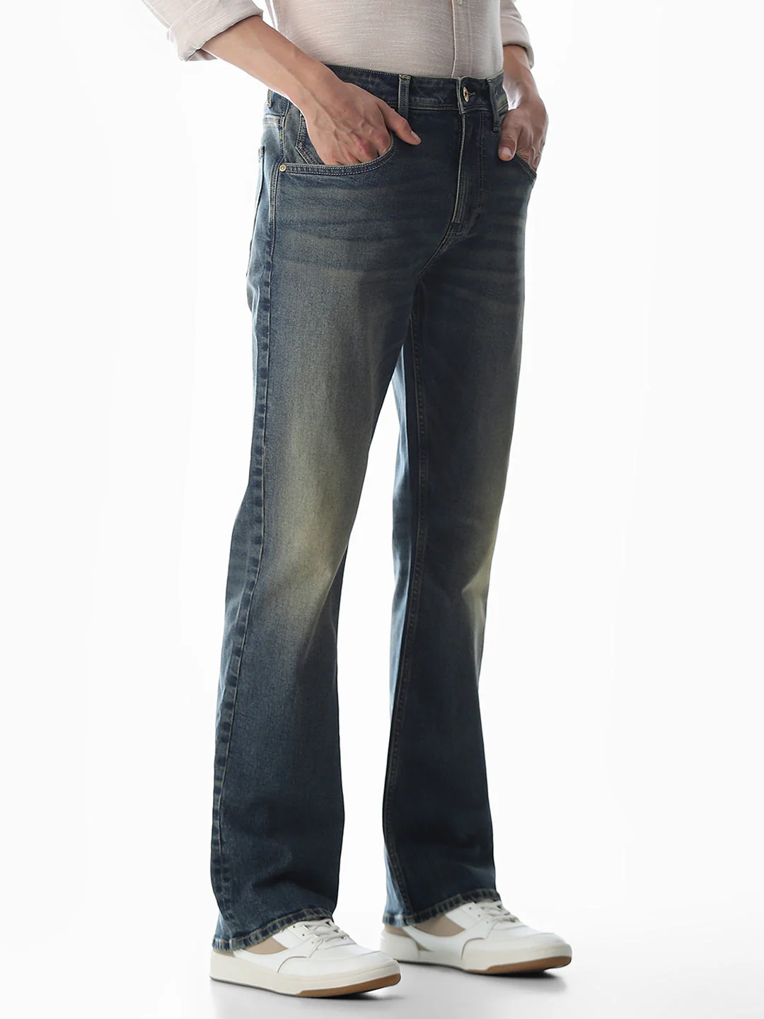 Washed High Rise Cliff Bootcut Jeans - Image 2