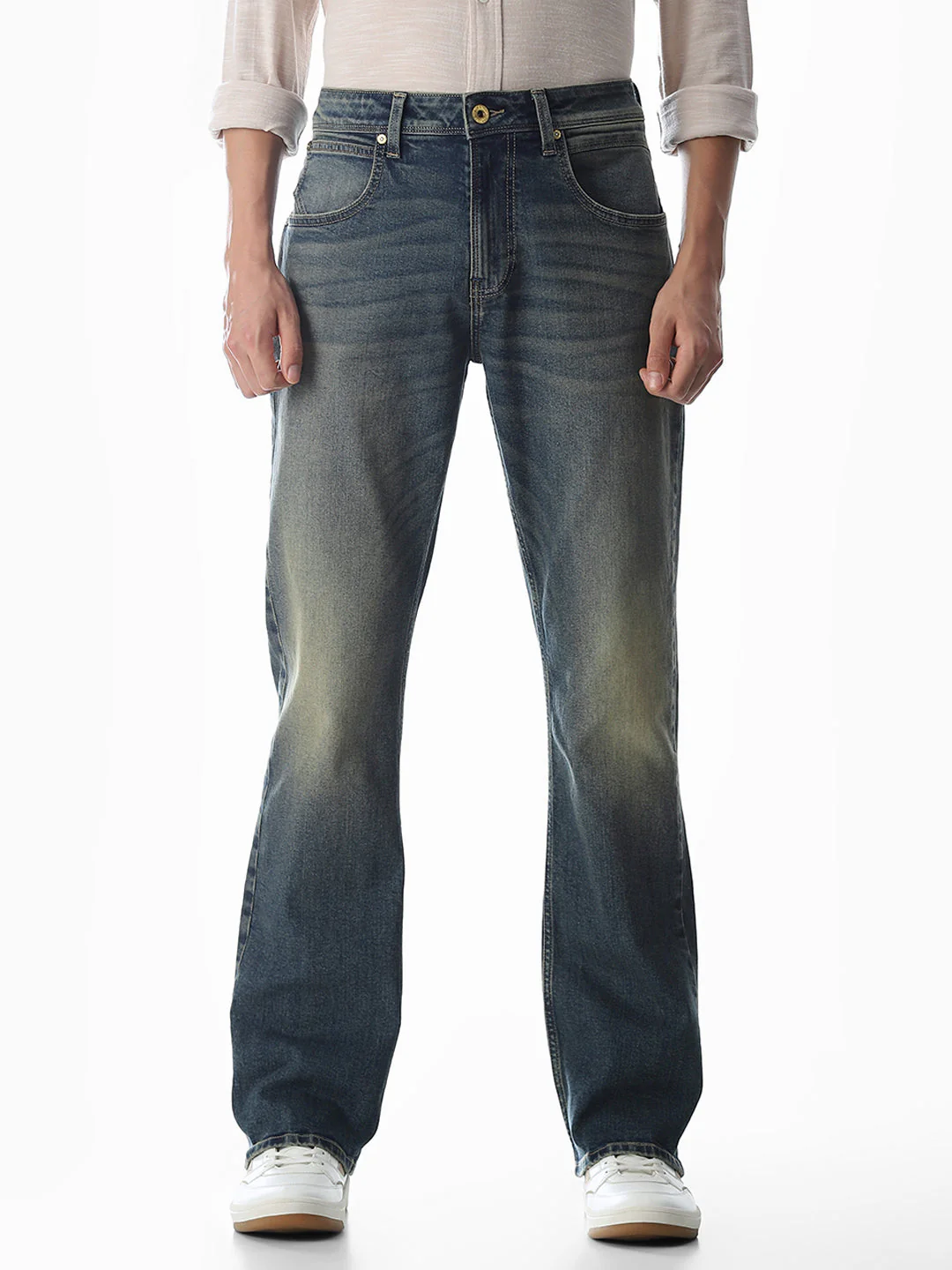 Washed High Rise Cliff Bootcut Jeans - Image 8