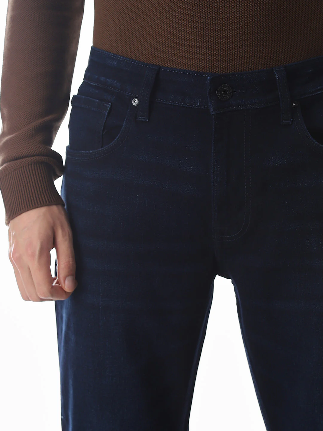 Dark Blue Low Rise Tim Anti Fit Jeans - Image 4