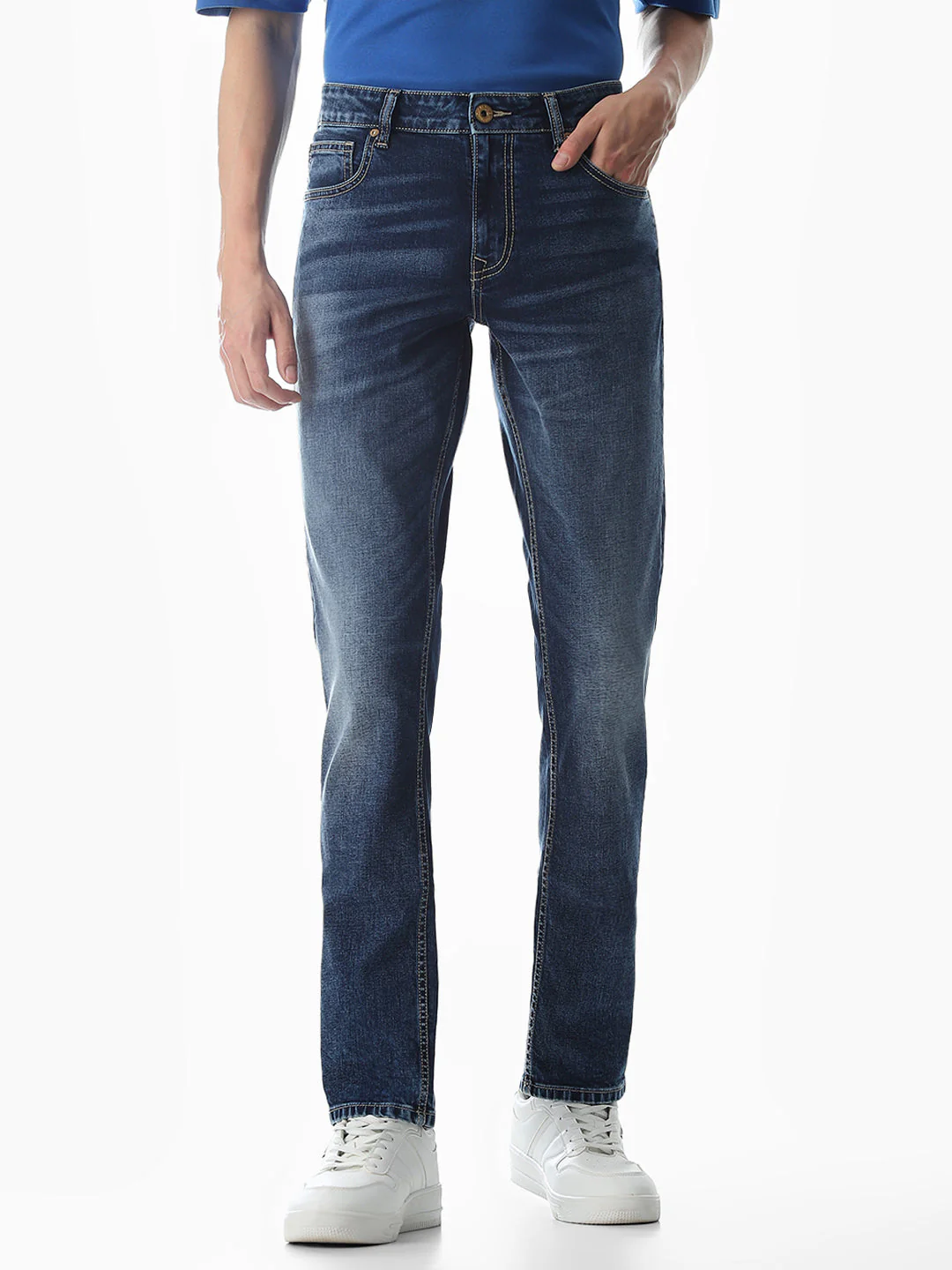 Dark Blue Low Rise Glenn Slim Fit Jeans