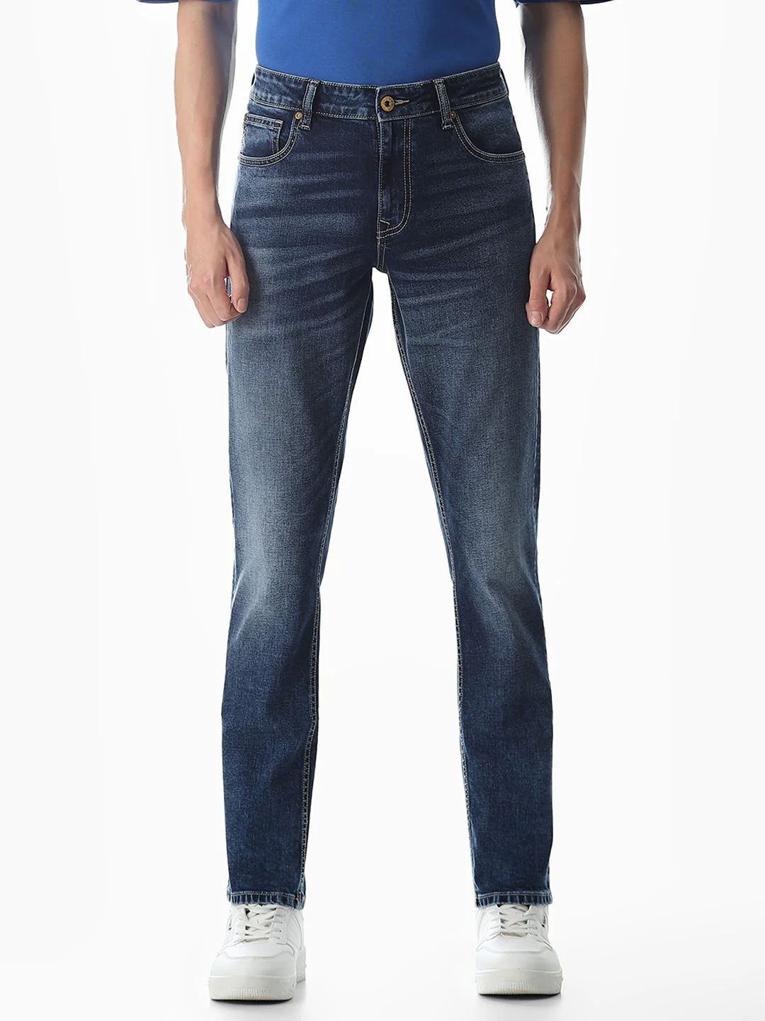 Dark Blue Low Rise Glenn Slim Fit Jeans - Image 8
