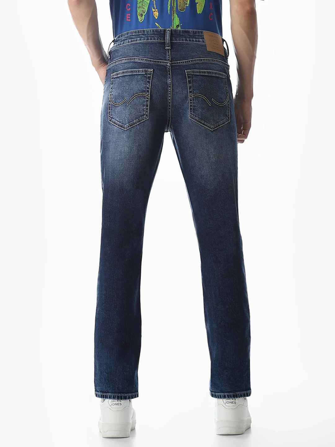 5 Pocket Slim Fit Washed Jeans - Image 3