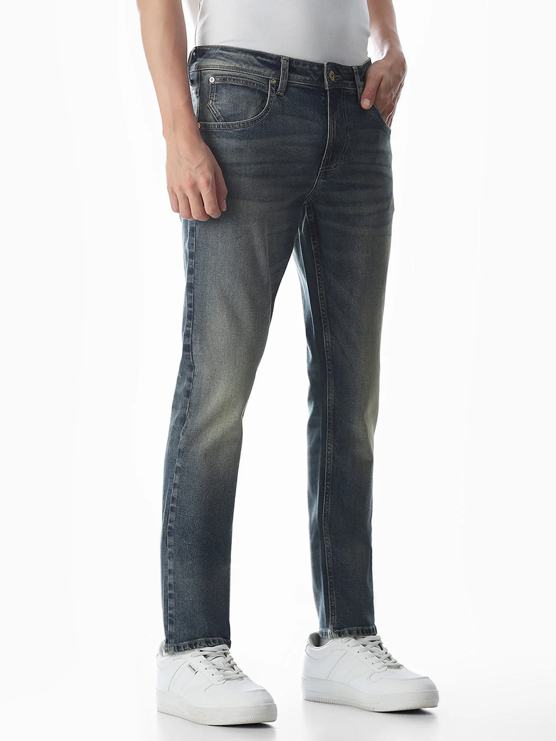 Washed Low Rise Glenn Slim Jeans - Image 2
